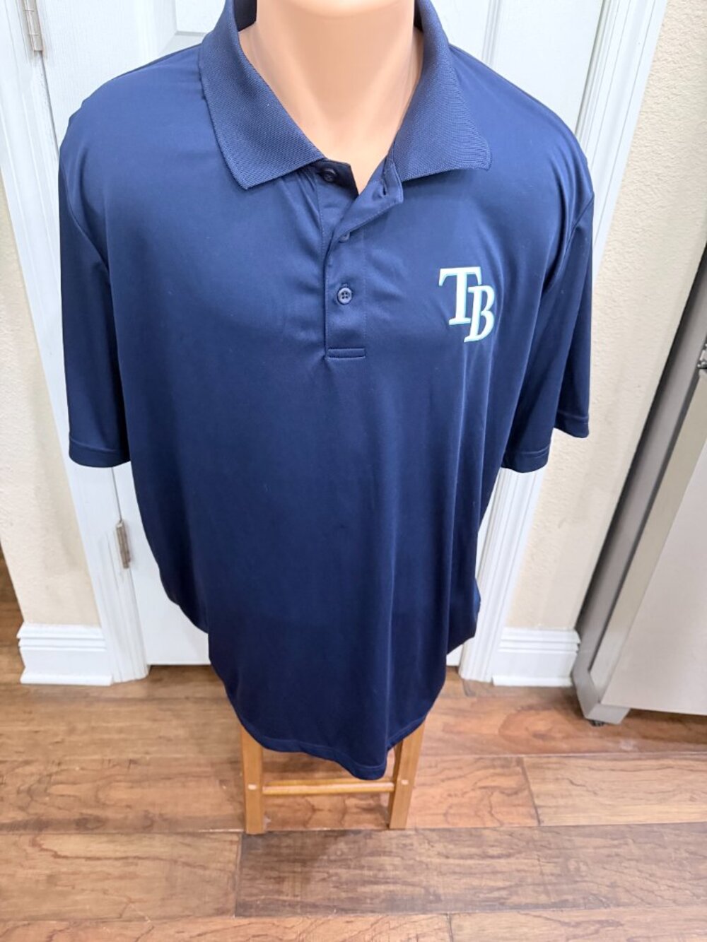 Fanatics Tampa Bay Rays TB Men’s XL Navy Performance Polo Shirt MLB